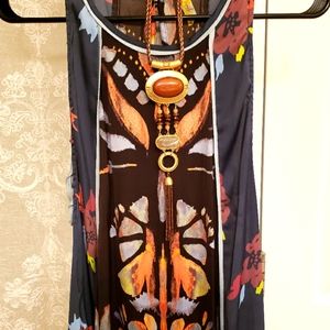 Free People sleeveless floral tank mini dress size S